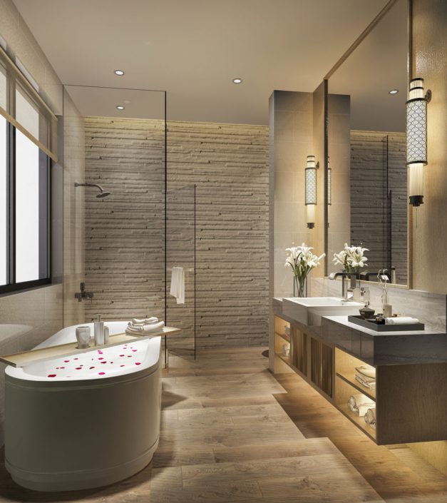 Modern Bathroom with Floating Vanity