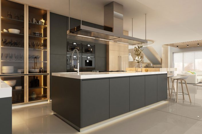 Modern Kitchen Remodel With Dark Cabinets