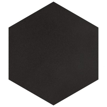 Merola Tile Textile Black Hex Porcelain Floor Tile
