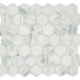 Carrara Ceramic Hexagon Mosaic Wall Tile