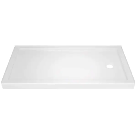 Delta Classic Alcove Shower Pan Base with in High Gloss White