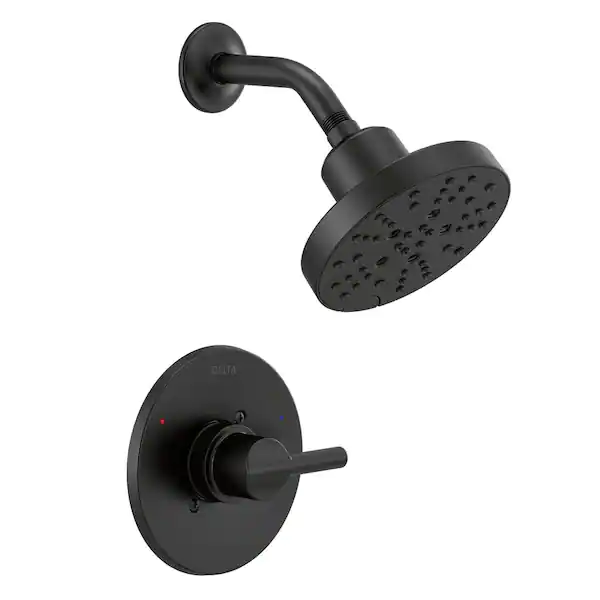 Matte Black Delta Nicoli Single Handle 5-Spray Shower Faucet
