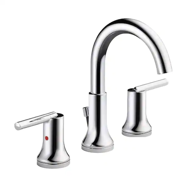 Chrome Delta Trinsic 8 in. Widespread 2-Handle Bathroom Faucet
