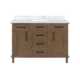 48 in Almond Latte Sonoma Bath Vanity With White Carrara Marble Top Single Sink