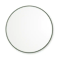 Sage Green Better Bevel Rubber Framed Round Bathroom Vanity Mirror