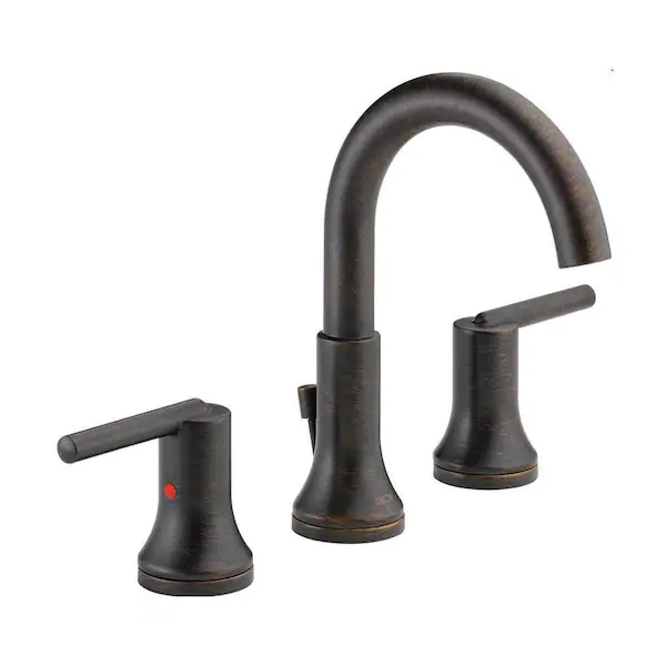 Venetian Bronze Delta Trinsic 8 in. Widespread 2-Handle Bathroom Faucet